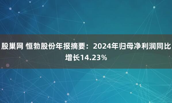 股巢网 恒勃股份年报摘要：2024年归母净利润同比增长14.23%